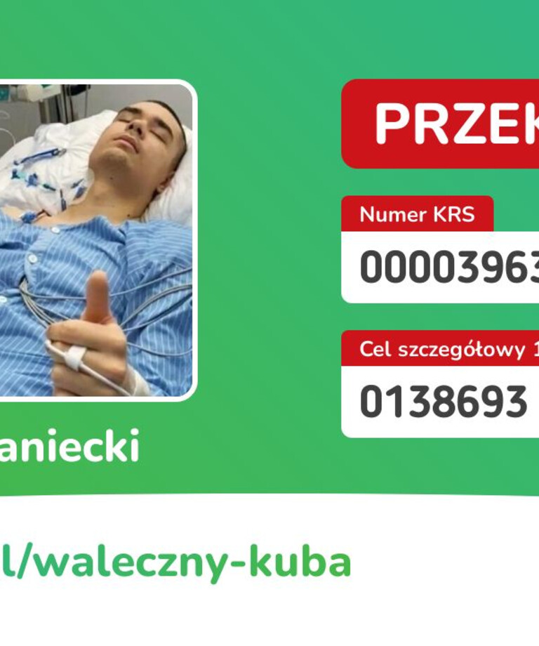 Wesprzyj zbiórkę dla Kuby Kopanieckiego