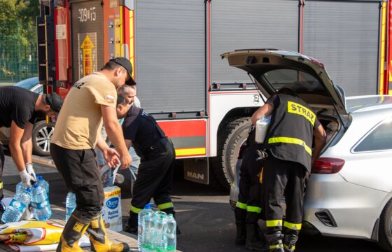 Pierwsza część artykułów dla powodzian dotarła do Trzebienia